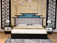 新中式床R-2389